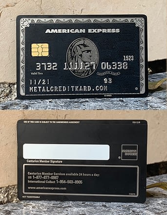 Amex Black Card Replica, Steel Credit Card Replica