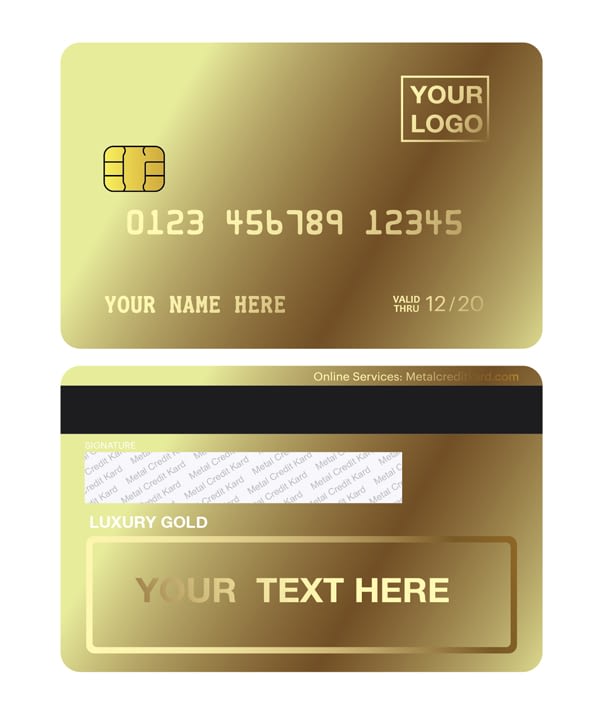 Luxury Gold Custom Credit Cards Designs,100% Premium Quality
